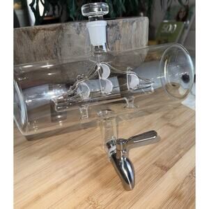 Shannon Godinger amazing Voyages crystal glass ship ONLY Decanter 9” Wide